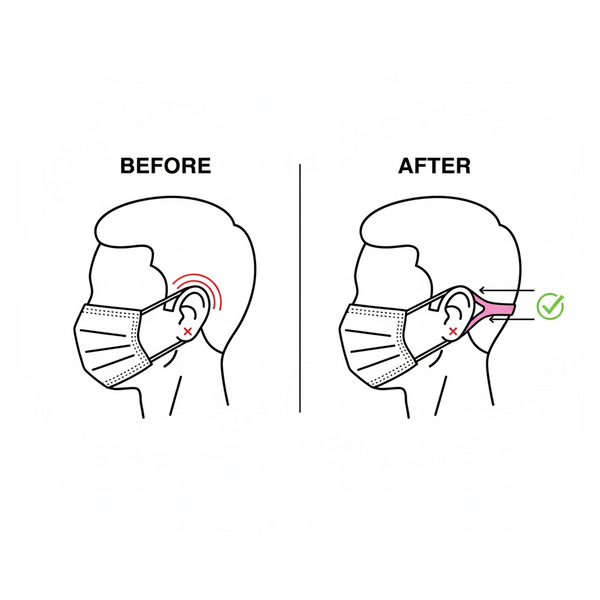 Mask Extension Belt – Strap for Reducing Ear Pain from Extended Mask Use (1 Pc)