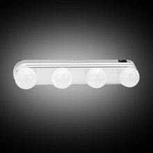 Makeup mirror with bright lighting setup